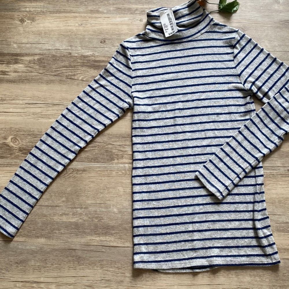 Hey Park and Lune Brooklyn Striped Long Sleeve Cozy Turtleneck Sweater Pullover - Picture 5 of 12